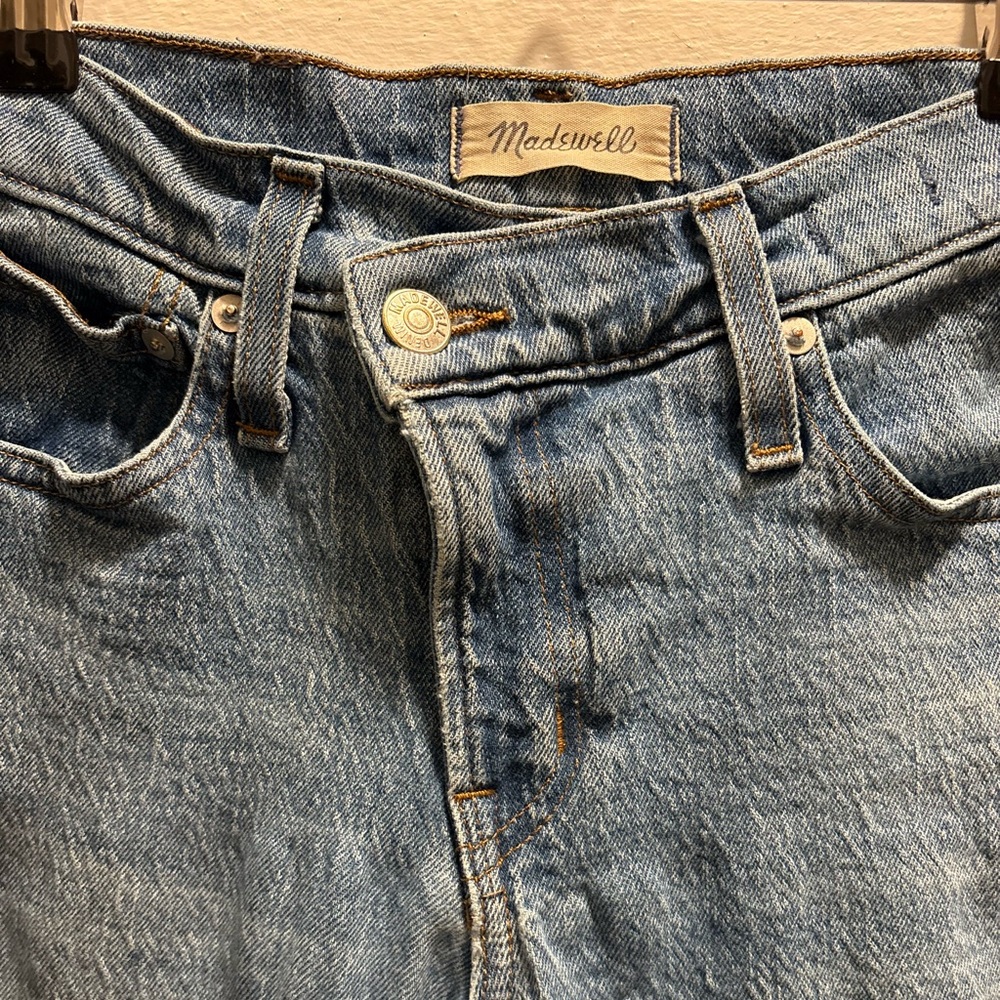 Madewell Perfect Vintage Straight Leg Mid Rise Blue Jeans Women's size 23 - Picture 7 of 13